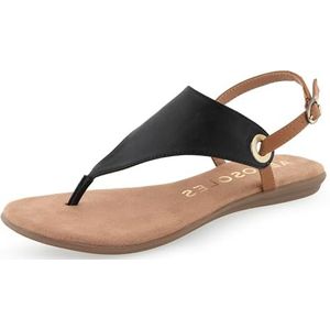 Aerosoles Platte sandaal voor dames, Zwart Combo, 36.5 EU
