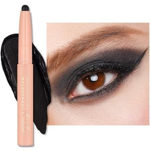 Oulac Automatische zwarte oogschaduw, matte afwerking, water- en veegbestendig, houdt 16 uur, romige en zijdeachtige textuur, veganistisch WM05 Nocturnal