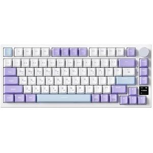 QPSJXN Black Jack AK820pro Draadloze Bluetooth Mechanische Toetsenbord Custom 75 Hot Swap Pakking Compatibel Met Verschillende Apparaten (Zi Bai Lan Li Wu)