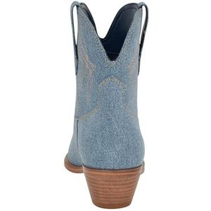 Nine West Texen enkellaars voor dames, blauw denim 420, 3.5 UK, Blauwe Denim 420, 36.5 EU