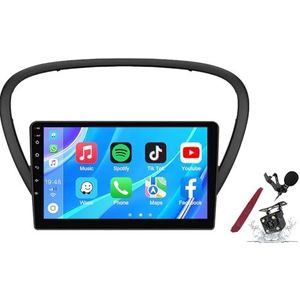 Android 14 Autoradio Sat Navi voor P-eugeot 607(2004-2010) 9 Inch Touchscreen Multimedia Speler met Draadloze Carplay GPS Navigatie FM RDS Bluetooth 5G-WiFi SWC DSP,M120s