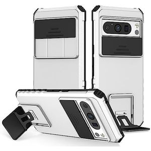 Telefoon terug case cover Siliconen Kickstand Case Compatibel Compatibel met Google Pixel 8 Pro,[3 Stand Ways] Verticale en Horizontale Stand Case,Full body Hard Slim Protective Phone Case (Color : B