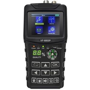 Digitale satellietzoeker VF6800P Digitale Sat Finder Ondersteuning DVB T2/S2/C Sat Finder Satelliet TV Ontvanger DVB-T2 Signaaltuner voor het aanpassen van de satelliet-tv-schotel