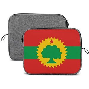 Vlag van de Oromo Liberation Front Laptop Sleeve Case Beschermende Notebook Draagtas Reizen Aktetas 13 inch