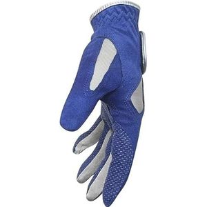 Golfhandschoenen for heren Ademend blauw en wit Zachte stof links en rechts Antislip sporthandschoenen (Color : 1pc Right Hand Blue, Size : Small S 22)