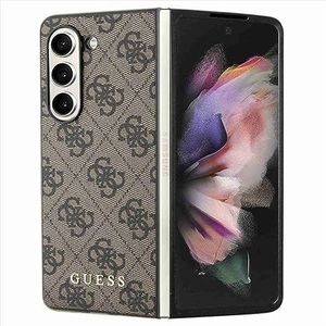 Guess voor Samsung Galaxy Z Fold 5 Hoesje Charm Back Cover Bruin