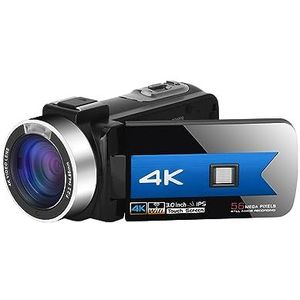 4K Professionele Camera's For Video-opname 56MP Wifi Vlog Camcorder Streaming Webcam IR Nachtzichtstabilisator Heldere Gedetailleerde Beelden(No SD Card,Blue)