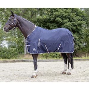 HKM 7287 wilgendeken Eco Light winter, paardendeken winterdeken regendeken, Rückenlänge 155 cm, donkerblauw