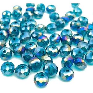 2 3 4 6 mm gefacetteerde Oostenrijks kristalglas kralen voor sieraden maken DIY losse spacer kralen oorbel armbanden benodigdheden-z58 pauwblauw ab-6mm ongeveer 90 stu