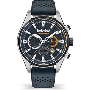 Timberland Alridge Collection Heren 46mm Chronograaf Horloge, Donkerblauwe Band (Model: TDWGC2102403), riem