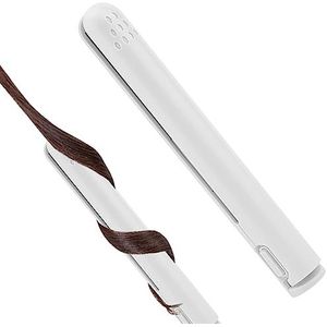 Bavokon - Multifunctionele Bavokon - Dual-Purpose Curling Iron stijltang en krultang 2-in-1 -keramische staaf oplaadbaar USB draadloos krultang voor stylen wit