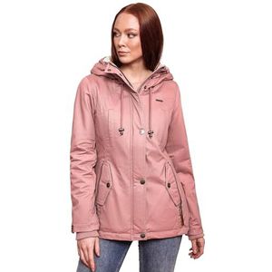 MARIKOO B802 Warme winterjas voor dames met teddyvoering, XL