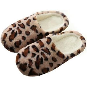 MdybF Slippers Vrouwen Indoor Slippers Warm Pluche Thuis Vrouwelijke Slipper Herfst Winter Schoenen Huis Platte Vloer Thuis Zachte Slient Slides Voor Slaapkamer, C Koffie, 44/45 EU