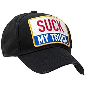 DSQUARED2 D2 Original Baseball Cap, muts 'Suck My Truck', zwart