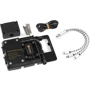 Telefoon Mount KUIPBEUGEL Motorfiets GPS-navigatiebeugelkit Ondersteuning Draadloos Opladen Telefoonhouder Voor BMW F900XR F 900 XR F 900 2020 2021 2022 2023 2024 GPS Navigatiehouder(Kleur:Wireless ch