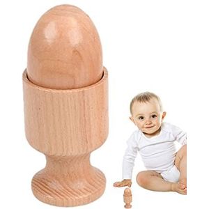 Houten Rammelaar voor Baby,Smooth Baby Grip Toy Houten zintuiglijk speelgoed voor peuters | Leuk educatief speelgoed voor 0-3 peuters, hand-oogcoördinatie Delr