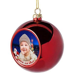 Kerstbal""Mijn eerste kerst"", personaliseerbaar (rood, 8)