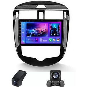 Android autoradio geldt voor Nissan Pulsar 6 NB17 2014-2018 Wireless Carplay Android Auto,9inch 2.5D touchscreen auto radio met GPS navigatie Bluetooth stuurwiel afstandsbediening(NF-7)