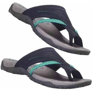 Comfortabele orthopedische platformsandalen Steunzoolslippers Plantaire fasciitis-sandalen(Blue,44 EU)