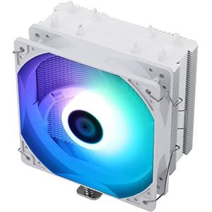 Thermalright Assassin X 120 SE wit ARGB CPU luchtkoeler, 4 warmtebuizen, TL-C12CW-S PWM stille ventilator CPU koeler met S-FDB-lagers, voor AMD AM4/Intel LGA 1700/1150/1151/1200