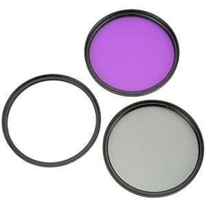 Aluminium Lensfilter, Effectief Anti-vervorming Waterdicht Cameralensfilter 18 Lagen Coating Corrosiebestendig voor Digitale Camera