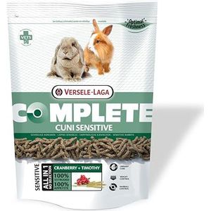 Versele-Laga Complete Cuni Sensitive | 500 g | compleet voer voor konijnen | ondersteuning bij haarballen en overgewicht | all-in-one granulaat | ontwikkeld door dierenartsen