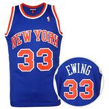 New York Knicks Patrick Ewing 1991 Road Swingman Jersey, Blauw, L
