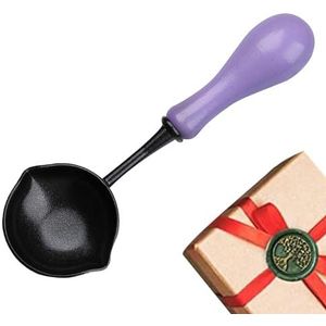 Wax Seal Stamp Spoon - Pour Spout Design Wax Spoon, Wax Seal Stamp Spoon For Sealing, Sealing Wax Spoon, Anti-stick Fire Paint Stamp Spoon With Wood Handle