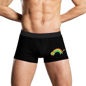 Regenboog kat herenondergoed, ademende boxershort, zachte onderbroek, M