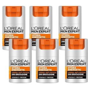 L'Oréal Men Expert L'Oreal Men Expert Hydra Energy 24H Anti vermoeidheid, vochtverzorging voor de man met vitamine C (6 x 50 ml)