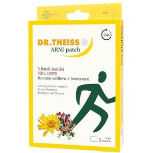 Dr. Theiss Arni-Patch Pijnpleisters met Arnica en Duivelsklauw voor de behandeling van gewrichts- en spierpijn in de nek en rug of buik bij menstruatieklachten, 5 stuks