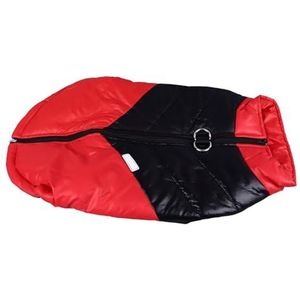 Hondenjas kleding, dikke waterdichte winddichte zachte rode huisdier jas voor winter buiten (2XL)