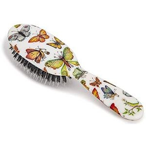 Rock & Ruddle Natuurlijke gemengde varkenshaar haarborstel voor vrouwen en kinderen (klein 17,5 cm) - nat of droog haar, ontwarrend gladmakend föhnen - ontworpen en gemaakt in het Verenigd Koninkrijk