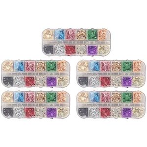 Nagelfolie Vlokken Paillettenset, Nagelglitter Charme Ornamenten, Nagelkunstdecoratie Glitteraccessoires voor Doe-het-zelf Ambacht Nagelkunstontwerp Manicure Decor