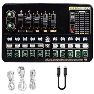 Complete podcastkit, Condensatormicrofoonbundel Geluidskaartset met verstelbare microfoonophanging Schaararm Professionele studio draadloze karaokemicrofoon(V10XPRO Sound Card)