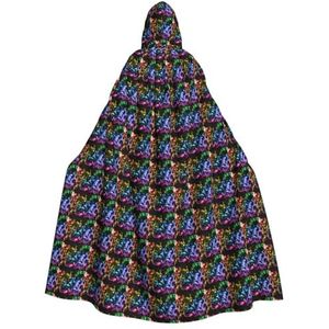 WURTON Kleurrijke Rook Print Unisex Hooded Mantel Voor Mannen & Vrouwen, Carnaval Thema Party Decor Hooded Mantel Kids
