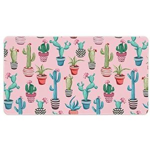 Cactussen Bloem Mode Bureau Muismat Antislip Gaming Muismat Accessoires Decor 40X75cm