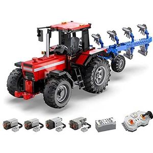MERK CADA C61052W Technic tractor met afstandsbediening, bouwpakket met motoren en afstandsbediening, 1675 onderdelen, klembouwstenen, bouwspellen, compatibel met Lego-technologie