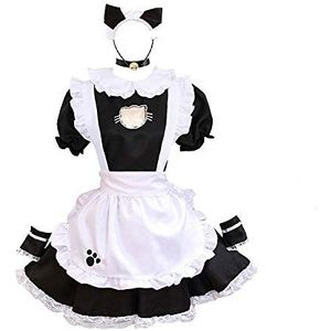 BellaPunk French Maid kostuum sexy jurk outfit cosplay voor dames, katten, 5XL