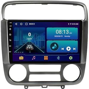 Dubbele DIN Android 14 autoradio voor Honda Stream 2000-2006 9 Duim QLED Touch screen-met Draadloze Carplay Android Auto GPS navigatie 4G WiFi Stuurwielbediening achteruitrijcamera(B,P4 4G+WIFI 8Core