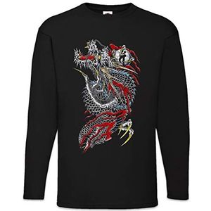 Urban Backwoods Yak Dragon Heren T-Shirt Met Lange Mouwen Black Size 3XL