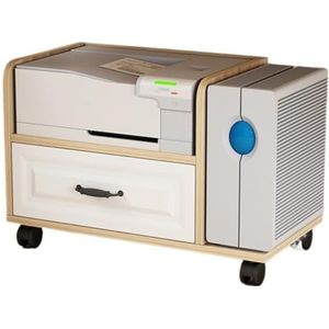 Tafel voor Printer Printerkastje Onder Bureauprinterstandaard Met Wielen Mobiele Printer En Faxwagen Met Lade En CPU-opslagrek Voor Kantoor Printertafel Printerstandaard(C,65 * 40 * 46cm)
