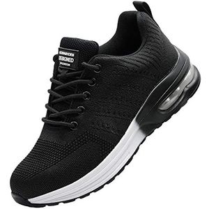 Rona Shoes Werkschoenen Veiligheidsschoenen Lichte Heren Dames Comfortabel Sportieve Stalen Neus Delta White EU 44