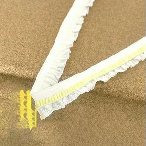 10 meter 12 mm gekleurde geplooide elastische band kantversiering elastiekjes ondergoed bh-band decoratie jurk stretch tape naai accessoires-geel-12 mm-10 meter