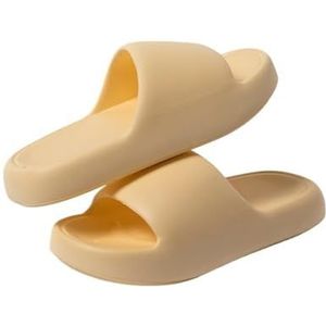 Sandalen, Lichtgewicht ademende huisschoenen for mannen en vrouwen, zachte comfortabele binnen- en buitenbadglijbanen Slippers voor dames(Yellow,41 EU)
