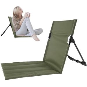 QINGLANG Opvouwbare strandstoel, lichtgewicht campingvloerstoel met opbergtas, draagbare stoelen, lage strandstoel, opvouwbare stoel, ligstoel, rugstoel voor vissen, barbecues, wandelen, reizen