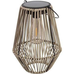 Gadgy Solarlampe für außen Garten - Wasserdichte Solar Leuchte Garten draußen - Solar Laterne für draußen Rattan Optik - Gartenleuchten solar - beige