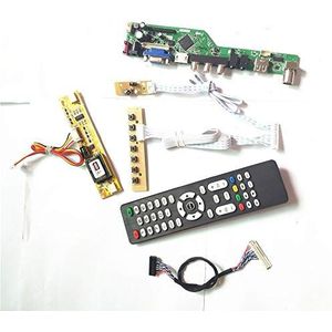 Voor LP171WP5-TL02/TL03 lcd scherm VGA HDMI AV USB RF 2CCFL 30Pin LVDS T.V53 controller board Remote+Inverter+toetsenbord Kit (LP171WP5-TL03)