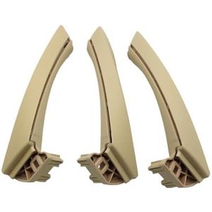 Auto Deurhendel Voor BMW 3 Serie E90 E91 E92 316 318 320 325 328i 2004-2012 Beige Zwart Grijs Interieur Deurgreep Set(LHD SET Beige)