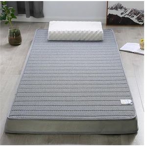 Matras Van Volledige Grootte, Latexmatras, Traagschuimmatras Met Hoge Dichtheid, Opvouwbare Wasbare Vloerslaapmat Eenpersoons-tweepersoonsbank Tatami-matras (Color : Gray, Size : 100 * 190CM*6CM)